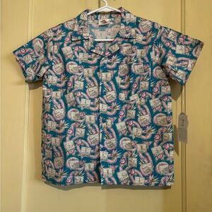 Vintage Inspired Boys Hawaiian Print Shirt